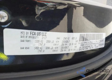 2017 Chrysler Pacifica Touring from USA, damaged, VIN 2C4RC1DGXHR704848